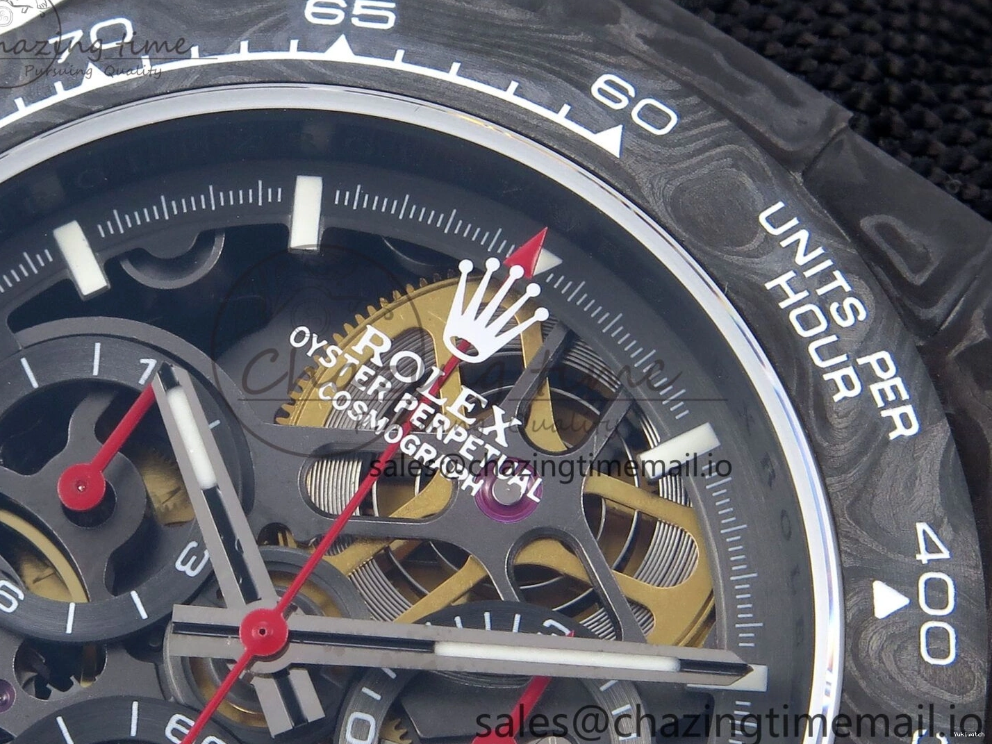 Best 40mm N6F Skeleton Black DD4801 Daytona Dial Gray Diw 1:1 Strap Edition Nylon 1126